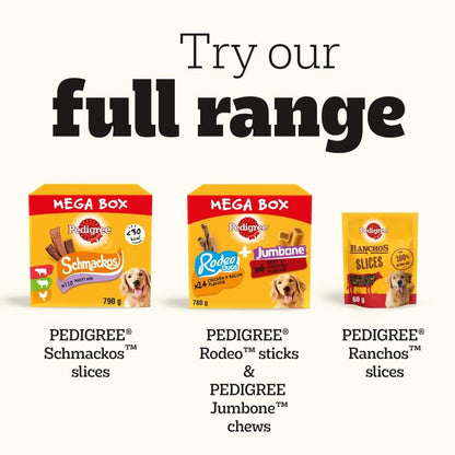 Pedigree Rodeo 84 Sticks, Dog Treats with Chicken - no artificial Colours or Flavours providing tasty Nutrients, Vitamins, Minerals and Omega 3, Pack of 12 (12 x 7)