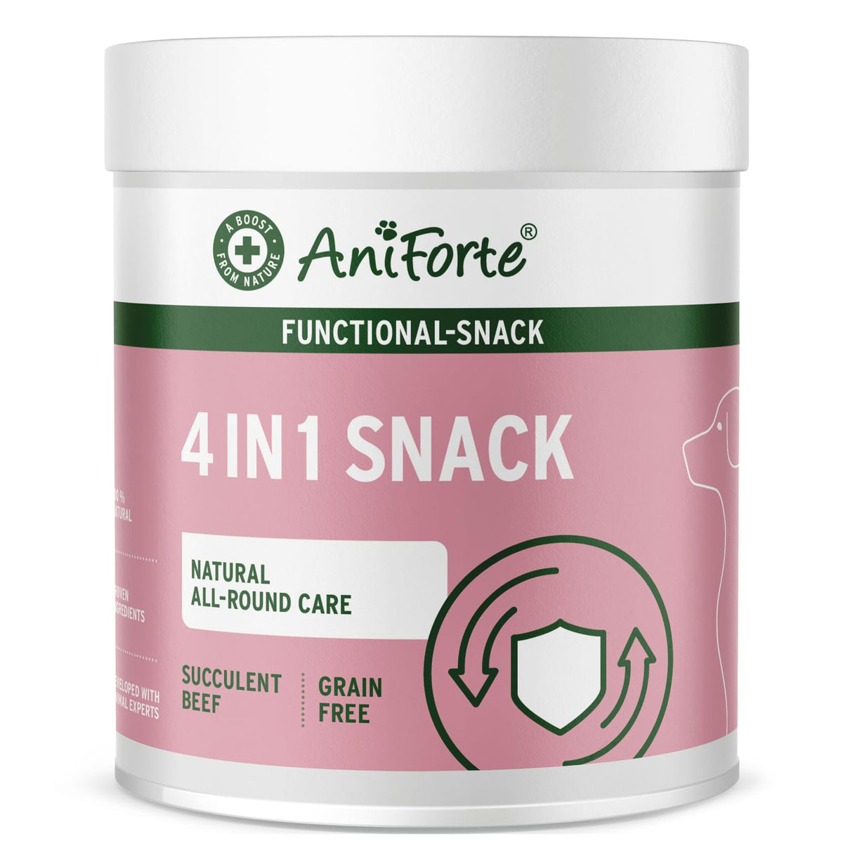 AniForte 4in1 Snack for Dogs 300 g - Natural Dog Treats for all-round support - joints, immune system, digestion, coat & skin, extra high meat content, grain-free