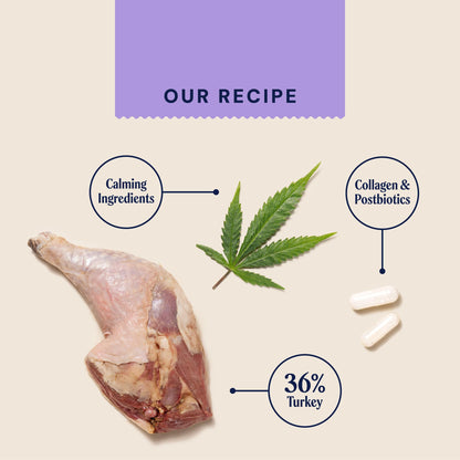 Pooch & Mutt - Calming Meaty Dog Treats, Turkey & Hemp, 7x120g